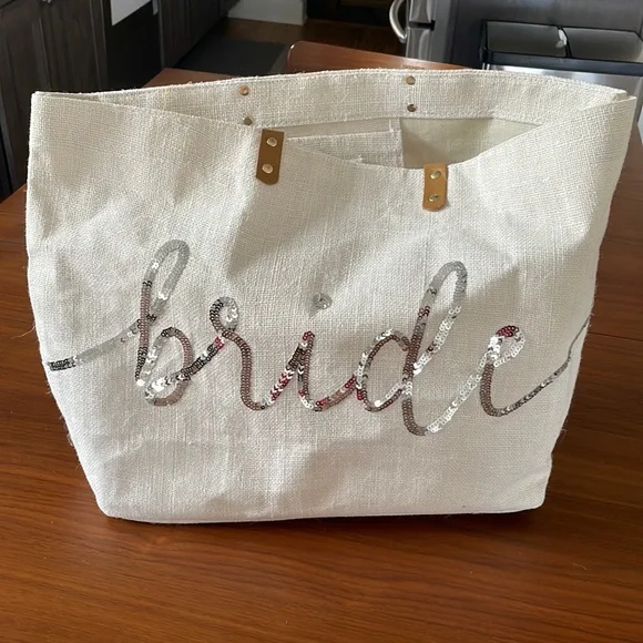 Mud Pie Bags Bride Sequin Tote Bag Poshmark